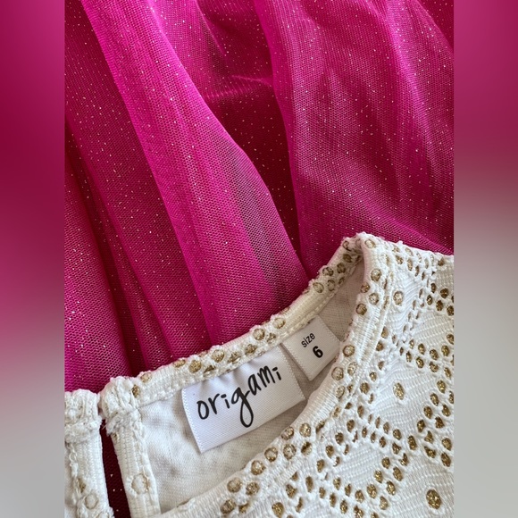 Girls Origami Dress Size 6 - Picture 3 of 3